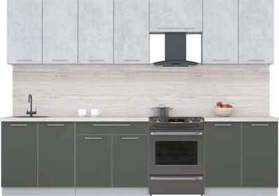 Кухонный гарнитур Интерлиния Мила Пластик 3.0 А - фото