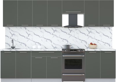 Кухонный гарнитур Интерлиния Мила Пластик 3.0 А - фото