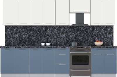 Кухонный гарнитур Интерлиния Мила Пластик 3.2 А - фото