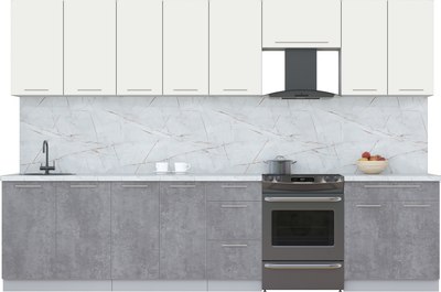 Кухонный гарнитур Интерлиния Мила Пластик 3.2 А