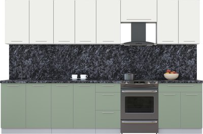 Кухонный гарнитур Интерлиния Мила Пластик 3.2 А - фото