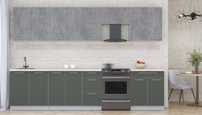 Кухонный гарнитур Интерлиния Мила Пластик 3.2 А