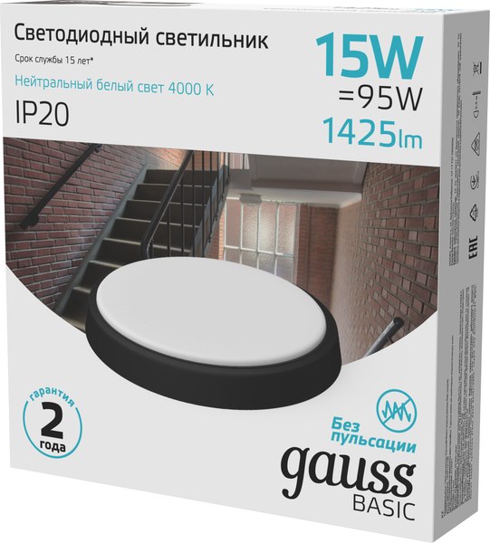 Светильник ЖКХ Gauss Basic 193411315B