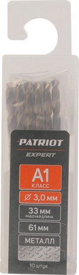 Набор сверл PATRIOT Expert Р6М5К5 3.0мм / 815010528