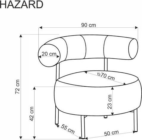 Кресло мягкое Halmar Hazard