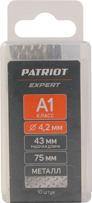 Набор сверл PATRIOT Expert Р6М5К5 4.2мм / 815010532