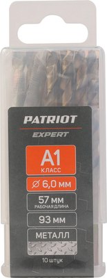 Набор сверл PATRIOT Expert Р6М5К5 6.0мм / 815010536