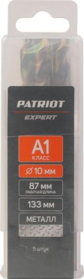 Набор сверл PATRIOT Expert Р6М5К5 10.0мм / 815010540