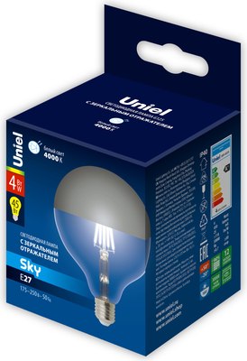 Лампа Uniel LED-G125-4W/4000K/E27/CL PLS02WH / UL-00011794