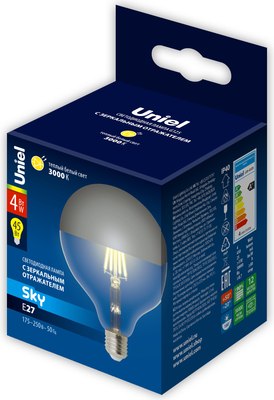 Лампа Uniel LED-G125-4W/3000K/E27/CL PLS02WH / UL-00011793