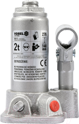 Бутылочный домкрат Vorel 80012 - фото