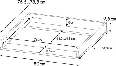 Рамка для пеленания Polini Kids Для комода Универсальная / 0001757.171