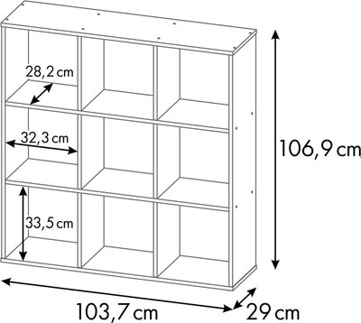 Стеллаж Polini Kids Кубический 9 секций / 0001694.171 