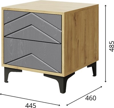 Прикроватная тумба Мебель-КМК 2Я Тиана 0967.19