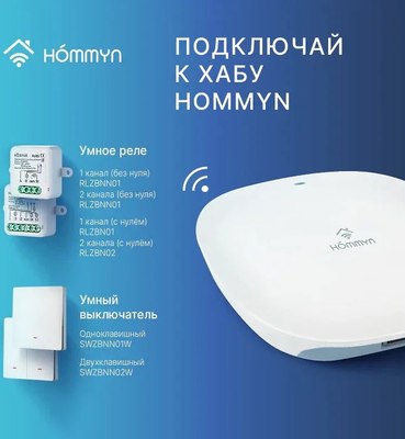 Умное реле Hommyn Zigbee RLZBNN02