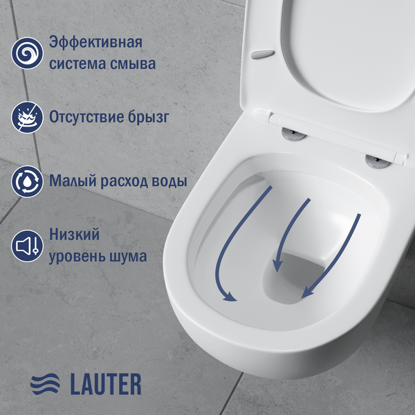 Унитаз подвесной с инсталляцией Lauter Sulzdorf