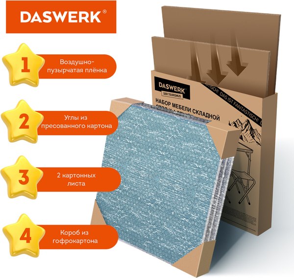 Комплект складной мебели Daswerk Стандарт 680045 (стол и 4 стула)