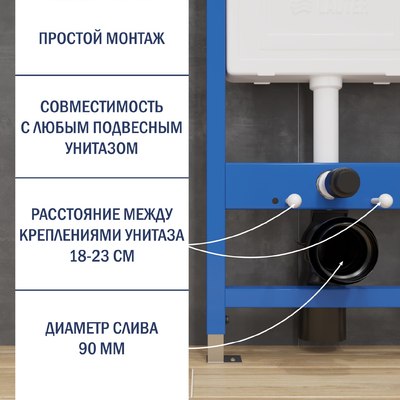 Унитаз подвесной с инсталляцией Lauter Sulzdorf