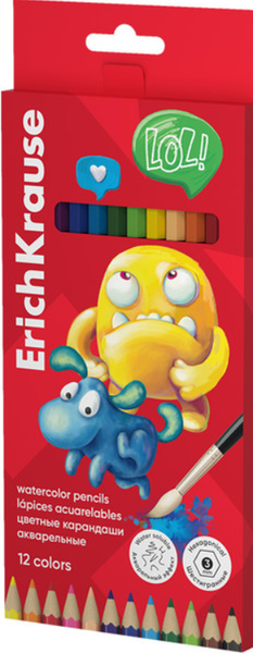 Набор акварельных карандашей Erich Krause Jolly Friends / 61795 - фото