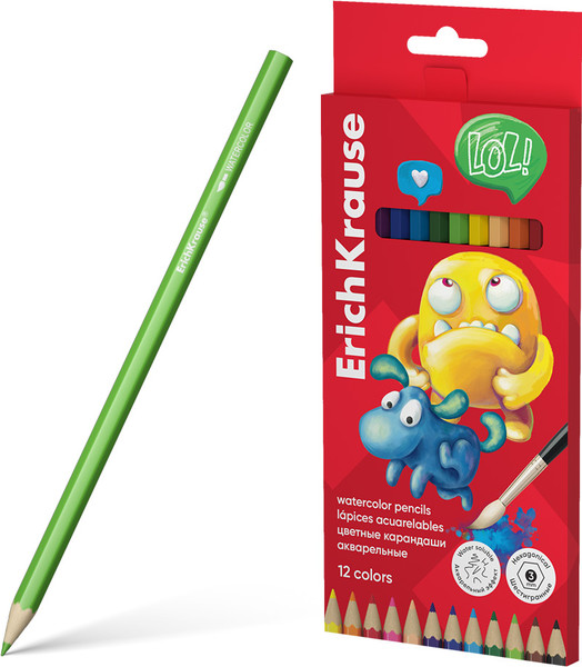 Набор акварельных карандашей Erich Krause Jolly Friends / 61795