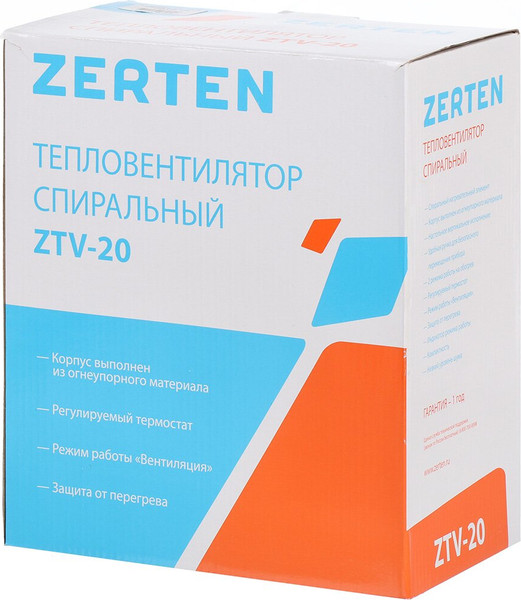 Тепловентилятор Zerten ZTV-20