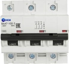 Выключатель автоматический ЭКМ ВА47-100-3C63-УХЛ3 10кА / 330446 - фото