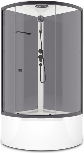Душевая кабина Domani-Spa Simple 99 high Black / DS01Sm99HGrCl00.Gt-V1.2-Black - фото