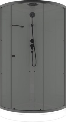 Душевая кабина Domani-Spa Simple 99 Black / DS01Sm99LGrCl00.Gt-V1.2-Black (серый/прозрачное стекло) - фото