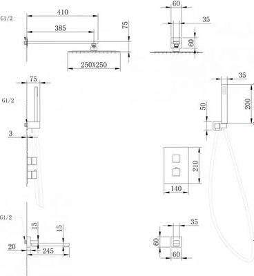 Душевая система Abber Daheim AF8250NG