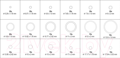 Набор уплотнительных колец Yato YT-06879