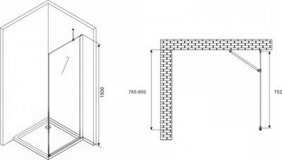 Душевая стенка Abber Zart Z80
