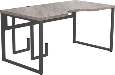 Компьютерный стол Millwood Каир 2 с вырезом 160x80x74.2 (бетон/графит) - фото