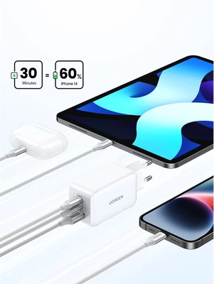 Адаптер питания сетевой Ugreen CD244 / 15334