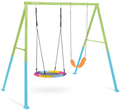 Качели Intex 44125 (зеленый/голубой) - фото