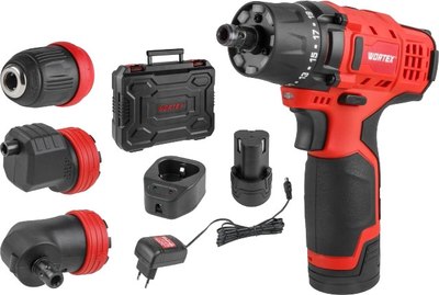 Аккумуляторная дрель-шуруповерт Wortex BD 1215 Li SET (1326469) - фото