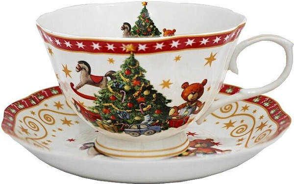 Чашка с блюдцем Lenardi Новый год 105-133 - фото