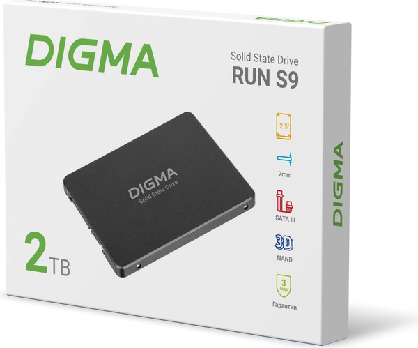 SSD диск Digma Run S9 2TB DGSR2002TS93T