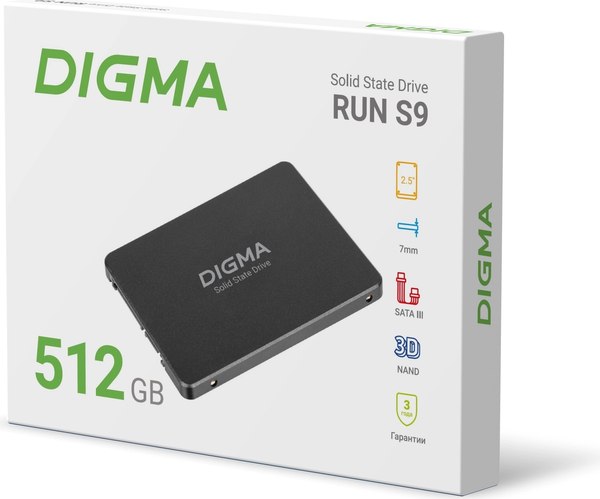 SSD диск Digma Run S9 512GB DGSR2512GS93T