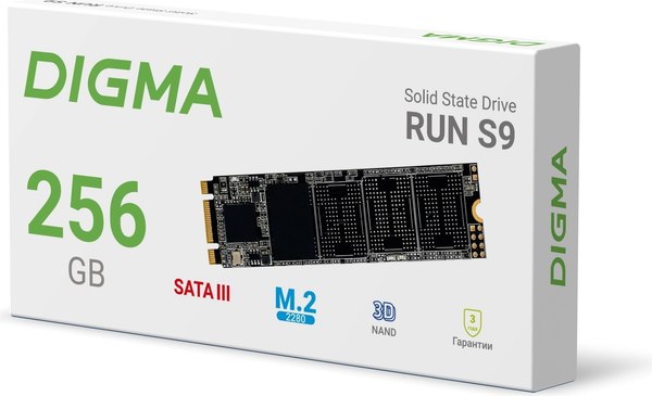 SSD диск Digma Run S9 M.2 2280 256GB DGSR1256GS93T