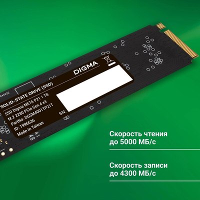 SSD диск Digma Meta P21 M.2 2280 1TB DGSM4001TP21T