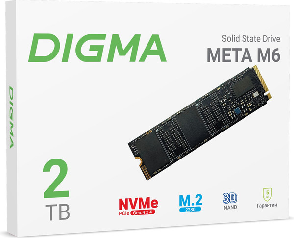 SSD диск Digma Meta M6 M.2 2280 2TB DGSM4002TM63T