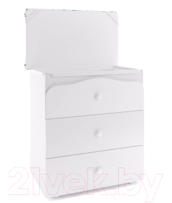Комод пеленальный Polini Kids Basic 3275 Единорог Сладости (белый)