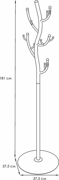 Вешалка для одежды ЗМИ Дерево / ВНП 211