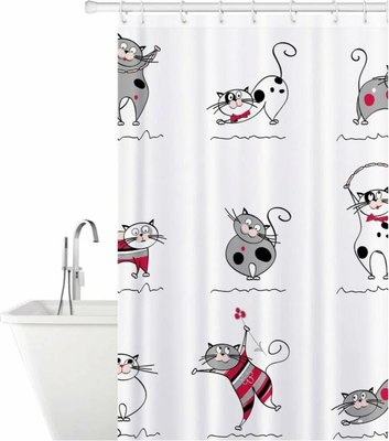 Шторка-занавеска для ванны VanStore Cats Peva 620-32