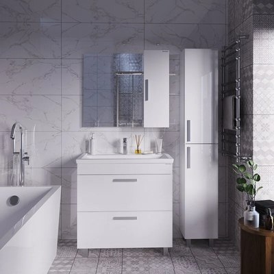 Шкаф с зеркалом для ванной Grossman НЕО-80 / 208024-1K