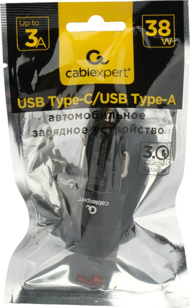 Адаптер питания автомобильный Cablexpert MP3A-UC-CAR24