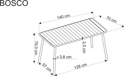 Стол садовый Halmar Bosco