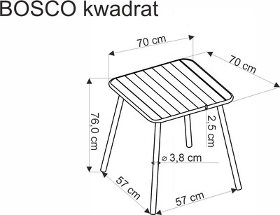 Стол садовый Halmar Bosco KW