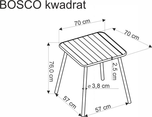 Стол садовый Halmar Bosco KW