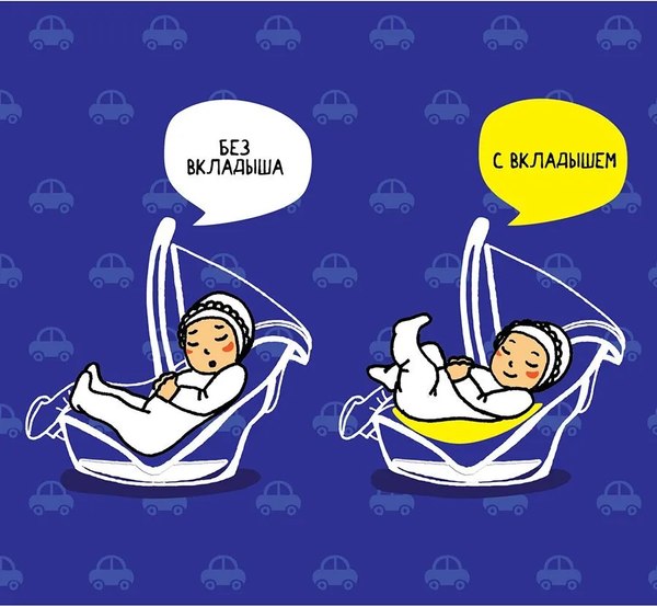 Вкладыш в автокресло Автомалыш Для горизонтального положения / vkamgr